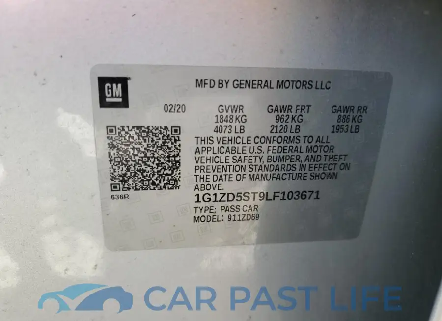 1G1ZD5ST9LF103671# 13