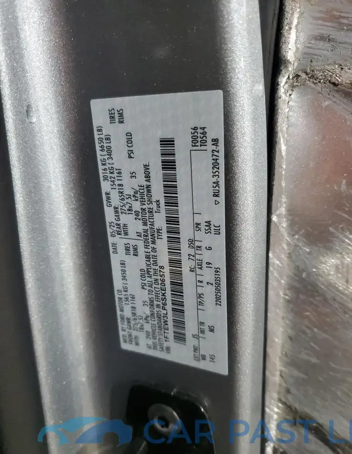 1FTEW3LP6SKE06578# 12