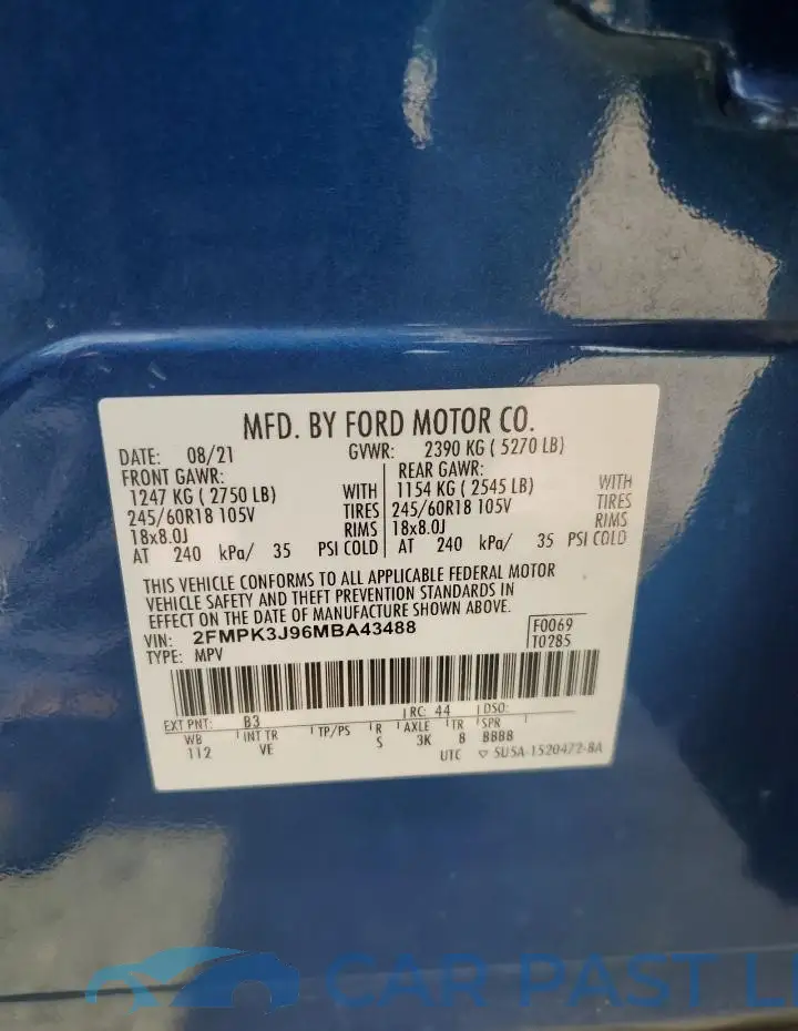 2FMPK3J96MBA43488# 14