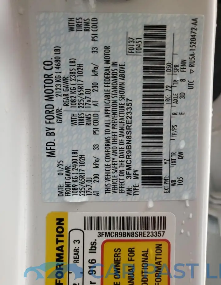 3FMCR9BN8SRE23357# 14