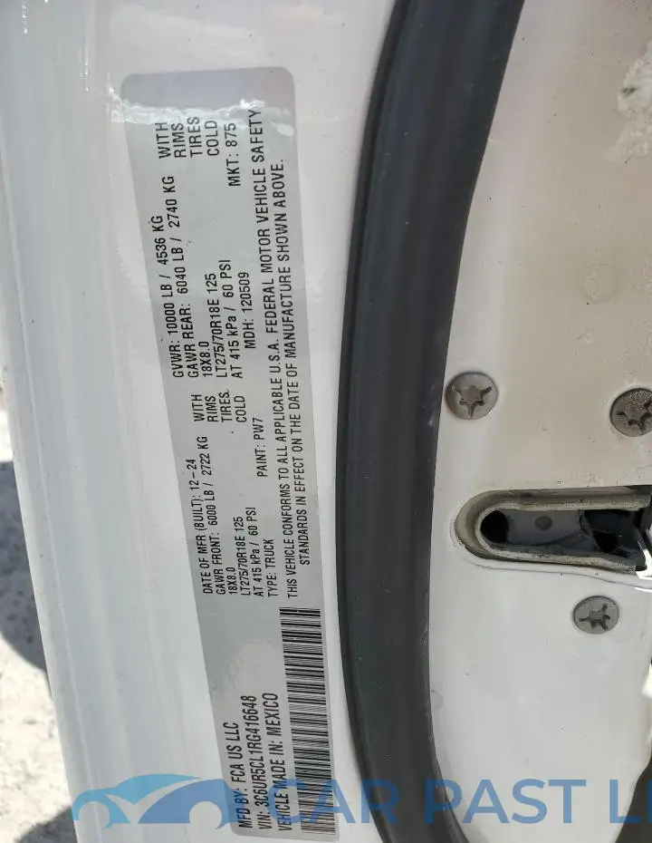 3C6UR5CL1RG416648# 12