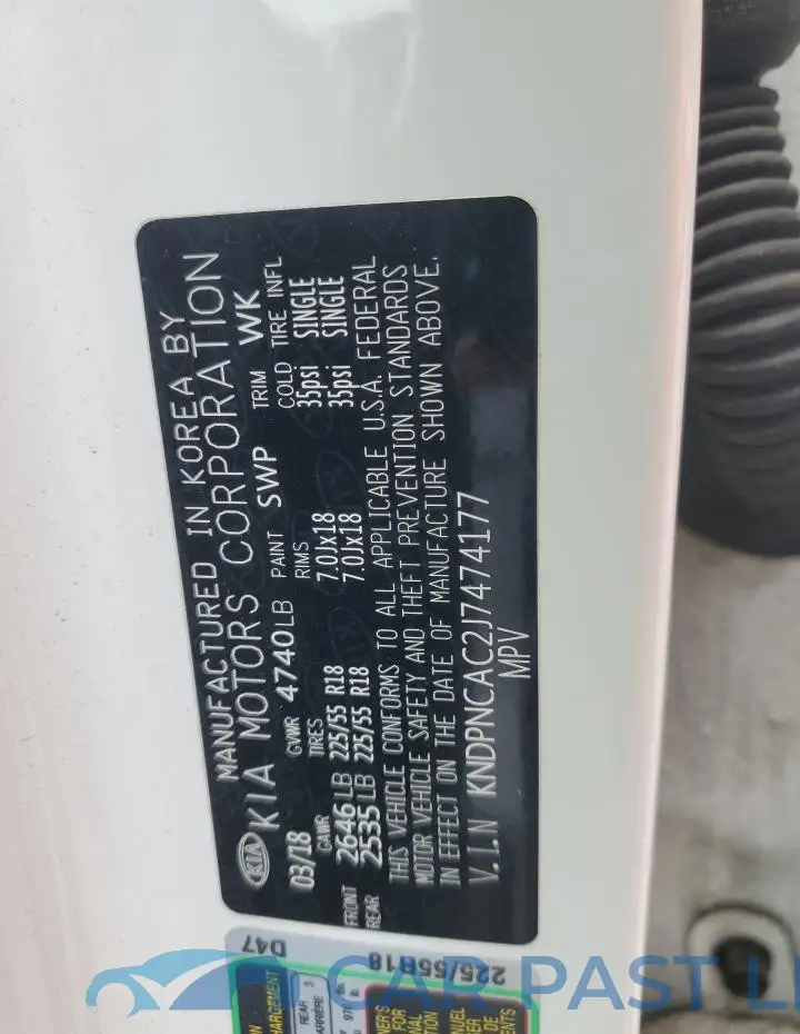 KNDPNCAC2J7474177# 13