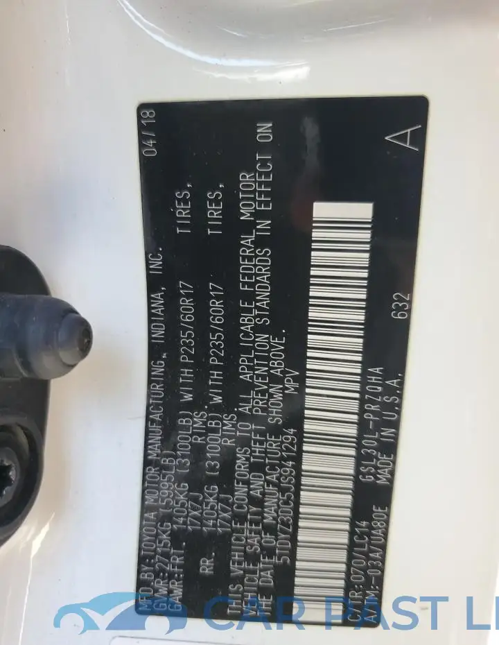 5TDYZ3DC5JS941294# 13