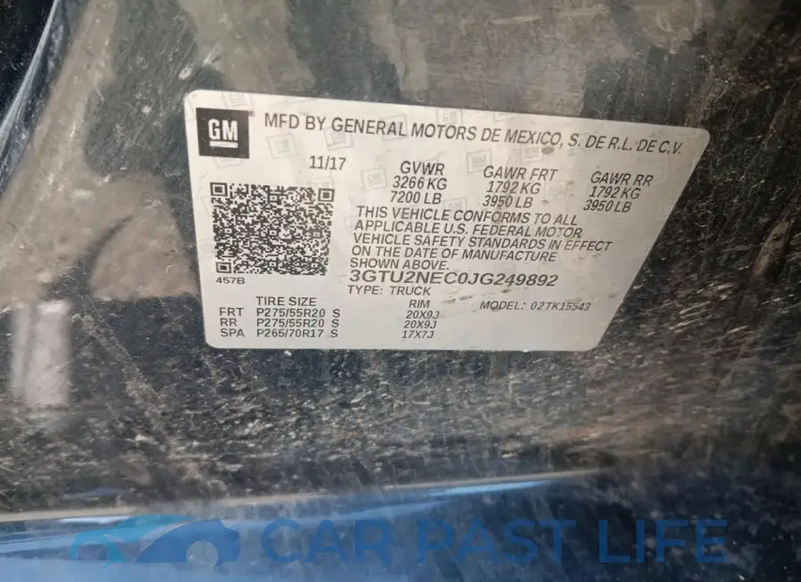 3GTU2NEC0JG249892# 12