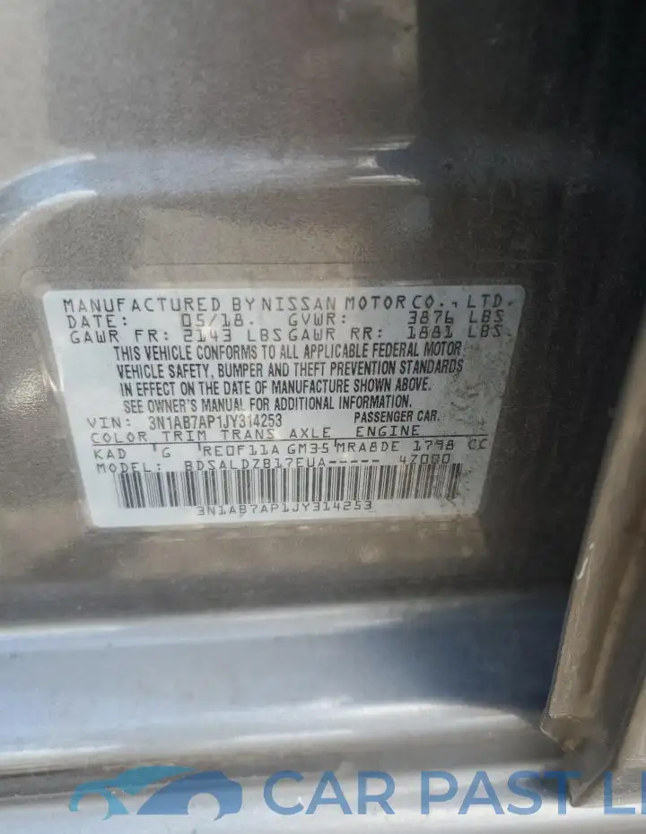 3N1AB7AP1JY314253# 12