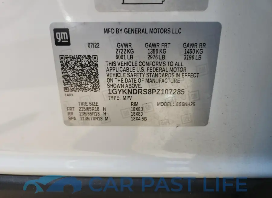 1GYKNDRS8PZ107285# 13