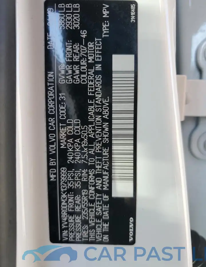 YV4BR0DM3K1379999# 14