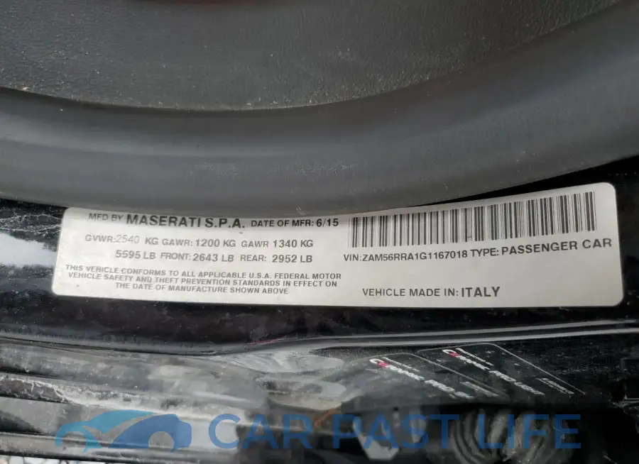 ZAM56RRA1G1167018# 12