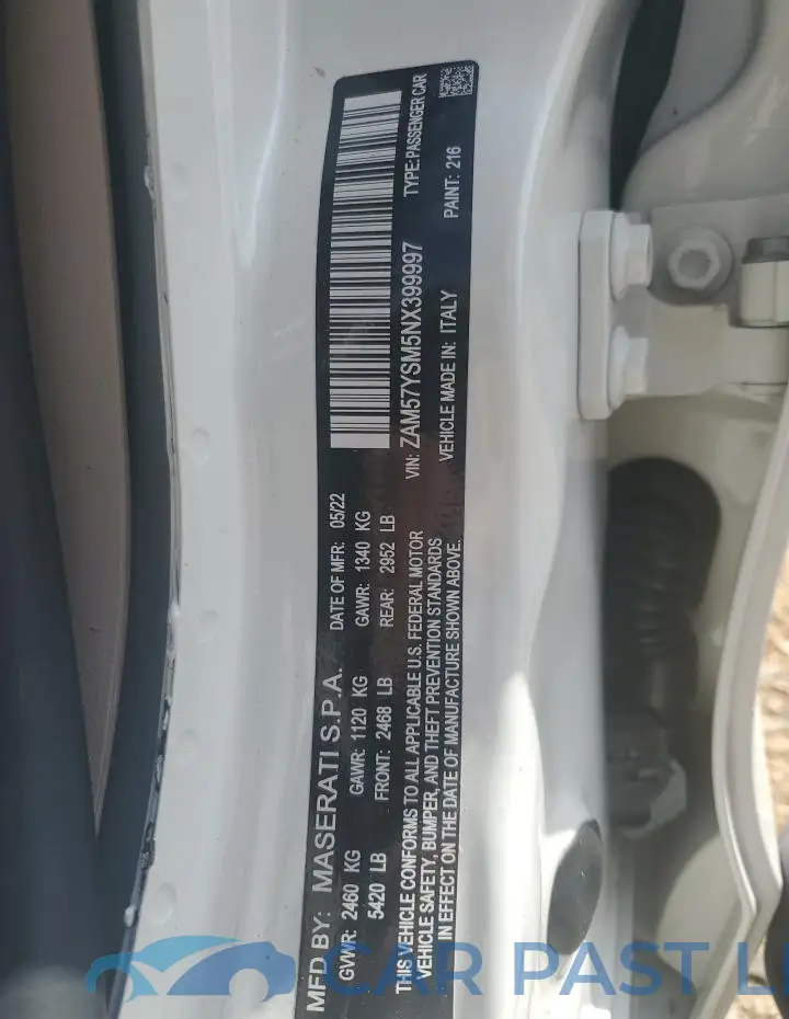 ZAM57YSM5NX399997# 12