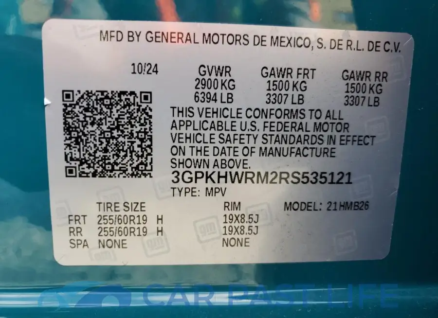 3GPKHWRM2RS535121# 13