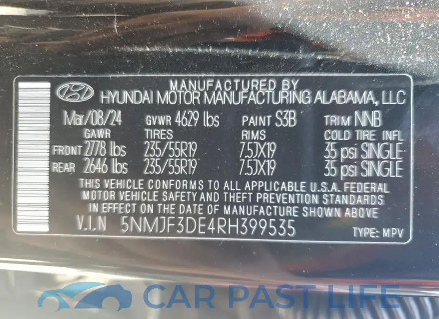 5NMJF3DE4RH399535# 13