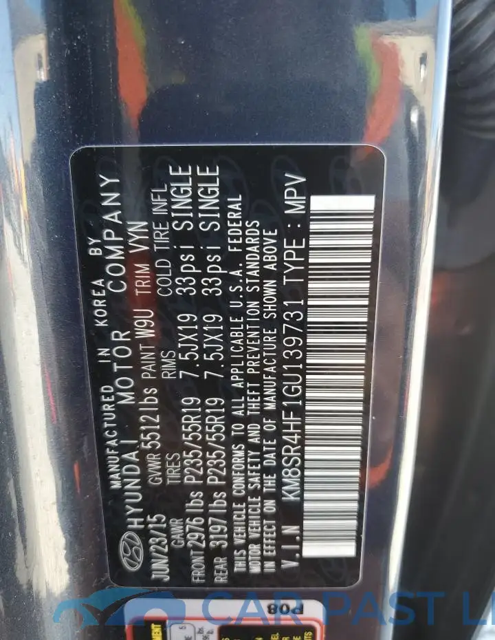 KM8SR4HF1GU139731# 13
