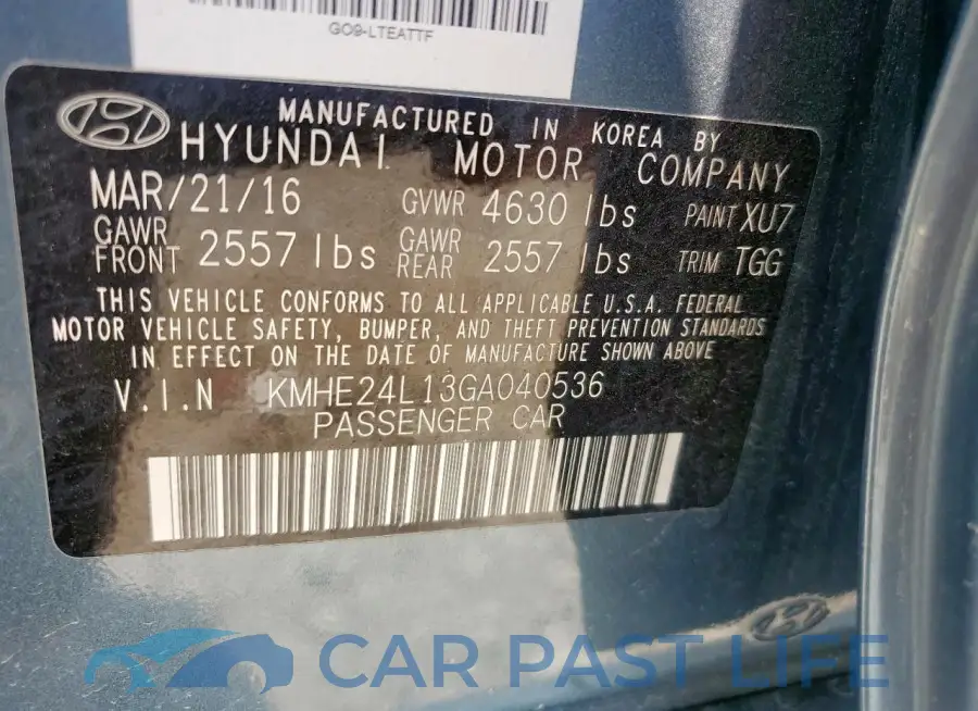 KMHE24L13GA040536# 13