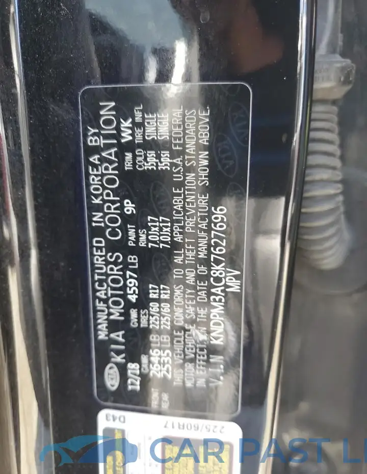 KNDPM3AC8K7627696# 13