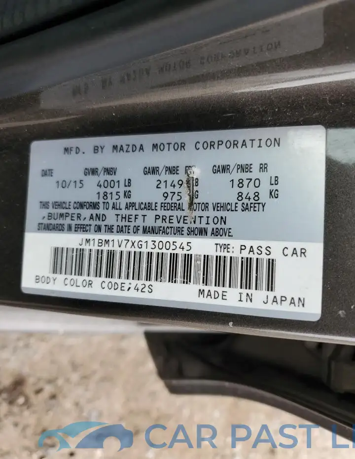 JM1BM1V7XG1300545# 12