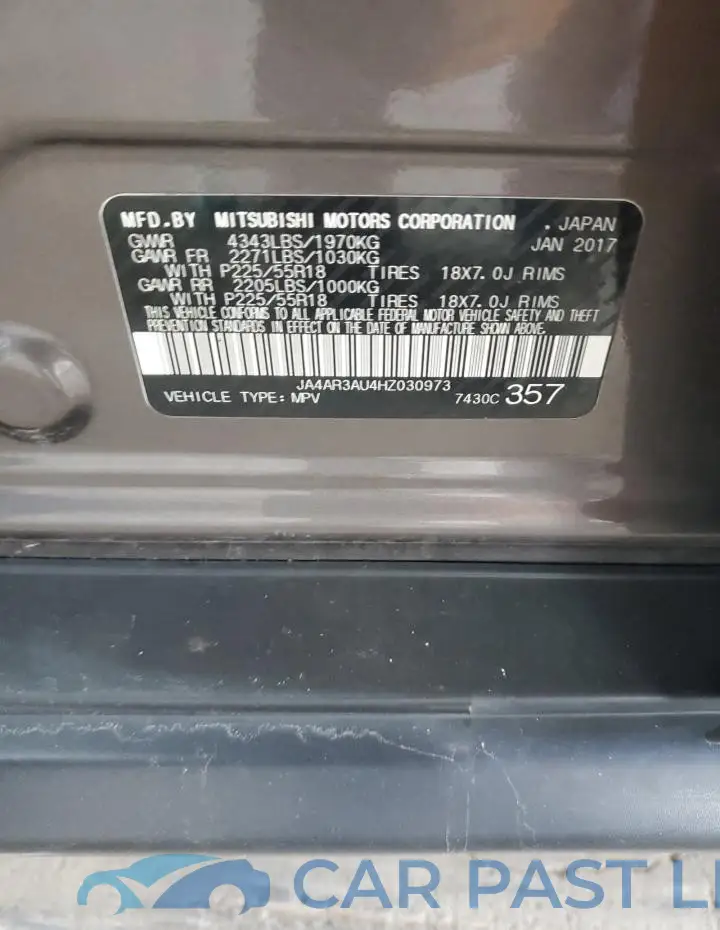 JA4AR3AU4HZ030973# 12