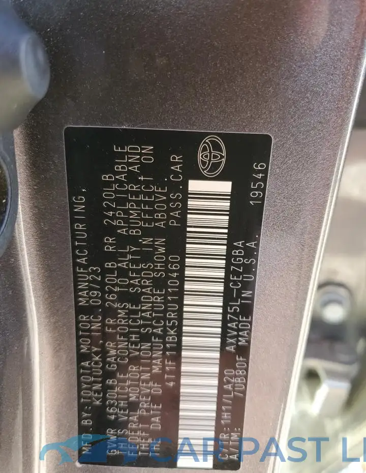 4T1F11BK5RU110460# 13