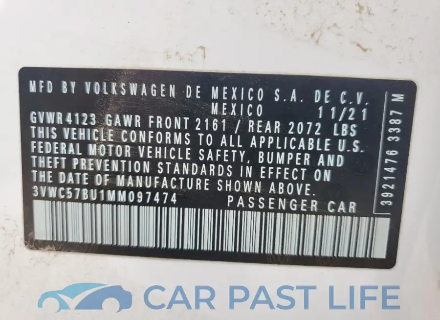 3VWC57BU1MM097474# 12