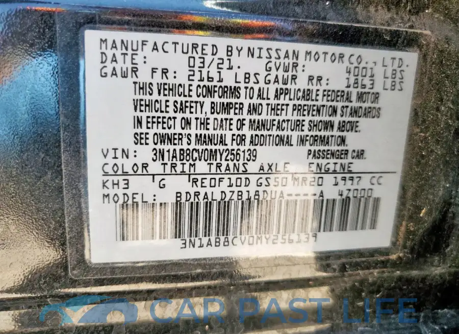 3N1AB8CV0MY256139# 12