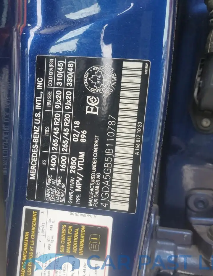 4JGDA5GB5JB110787# 14