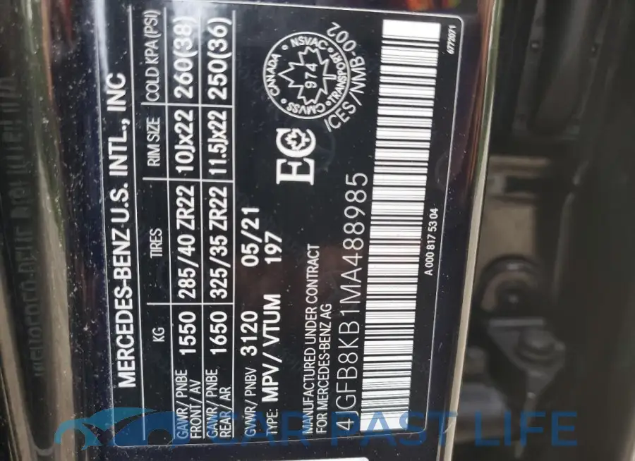 4JGFB8KB1MA488985# 14