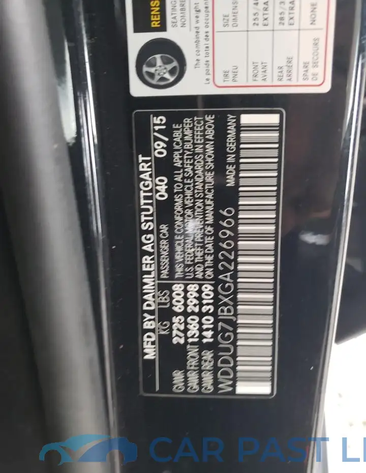 WDDUG7JBXGA226966# 12