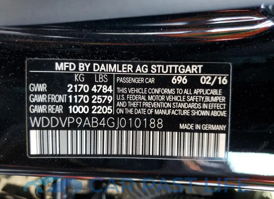 WDDVP9AB4GJ010188# 12