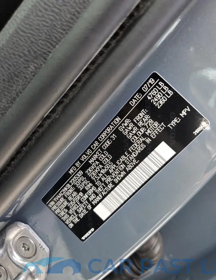 YV4AC2HK8L2205309# 13