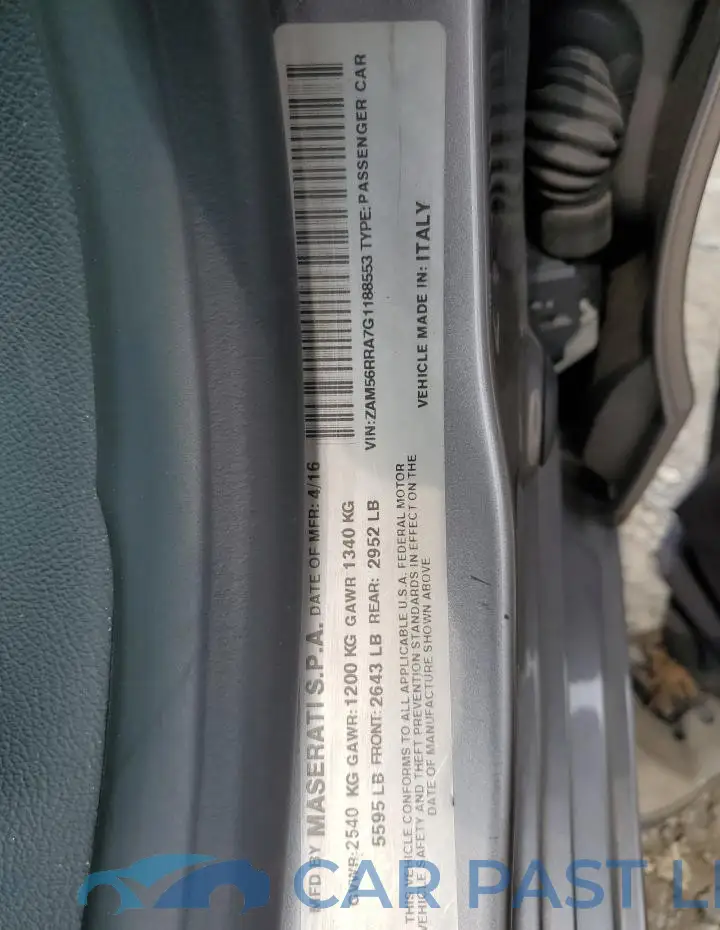 ZAM56RRA7G1188553# 12
