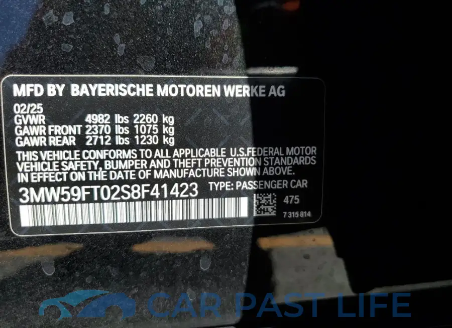 3MW59FT02S8F41423# 12