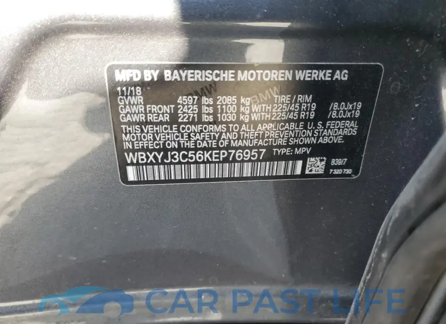 WBXYJ3C56KEP76957# 13