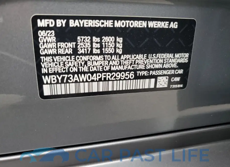 WBY73AW04PFR29956# 13