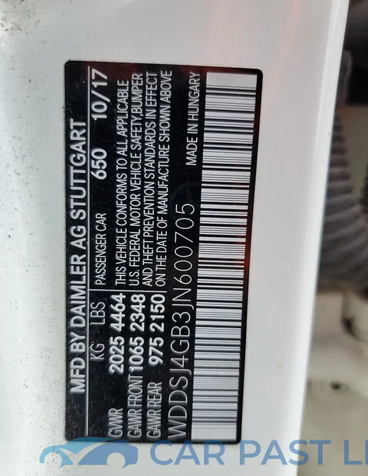 WDDSJ4GB3JN600705# 12