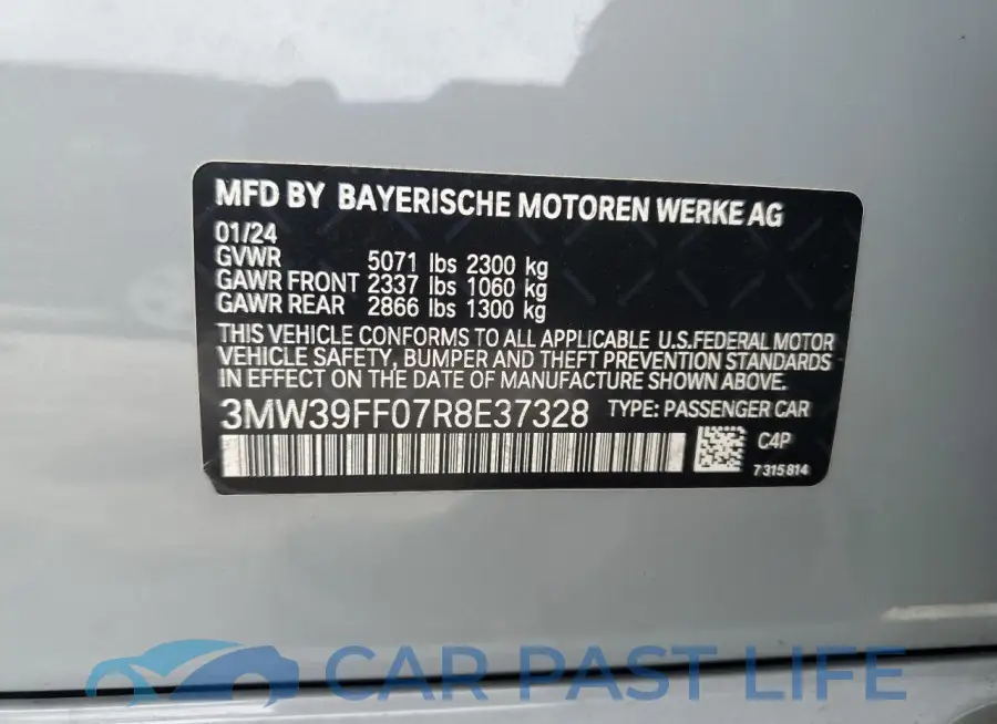3MW39FF07R8E37328# 12