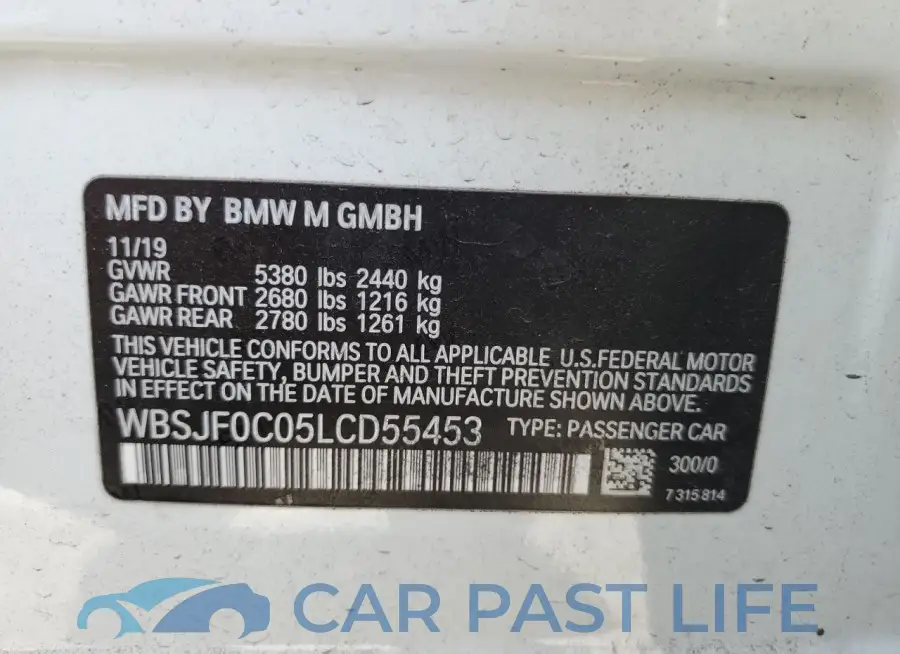 WBSJF0C05LCD55453# 12