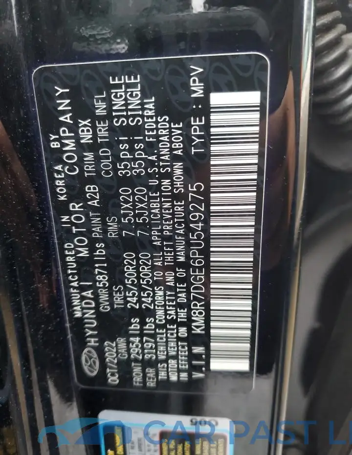 KM8R7DGE6PU549275# 13