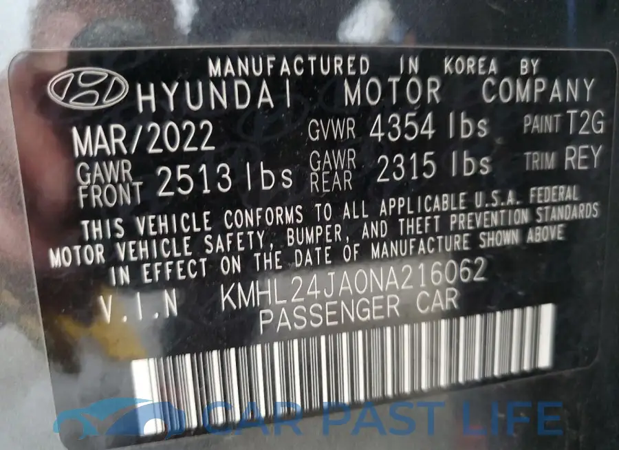 KMHL24JA0NA216062# 12