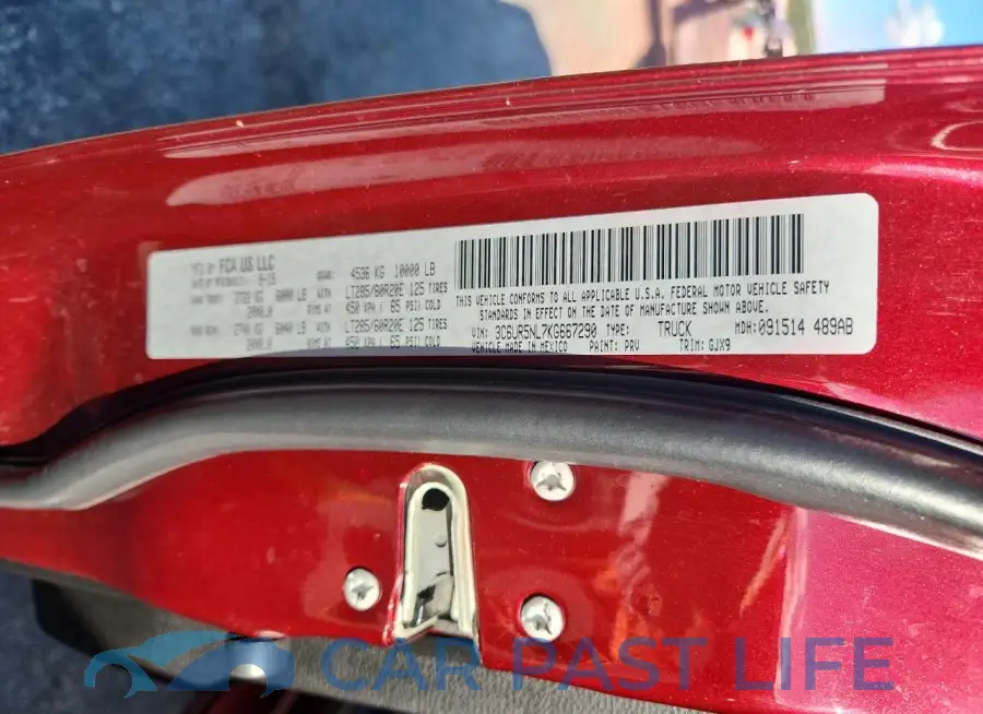 3C6UR5NL7KG667290# 12