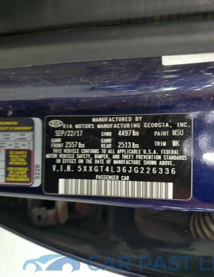 5XXGT4L36JG226336# 12