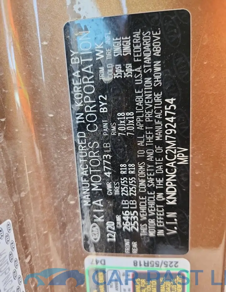 KNDPNCAC2M7924754# 13