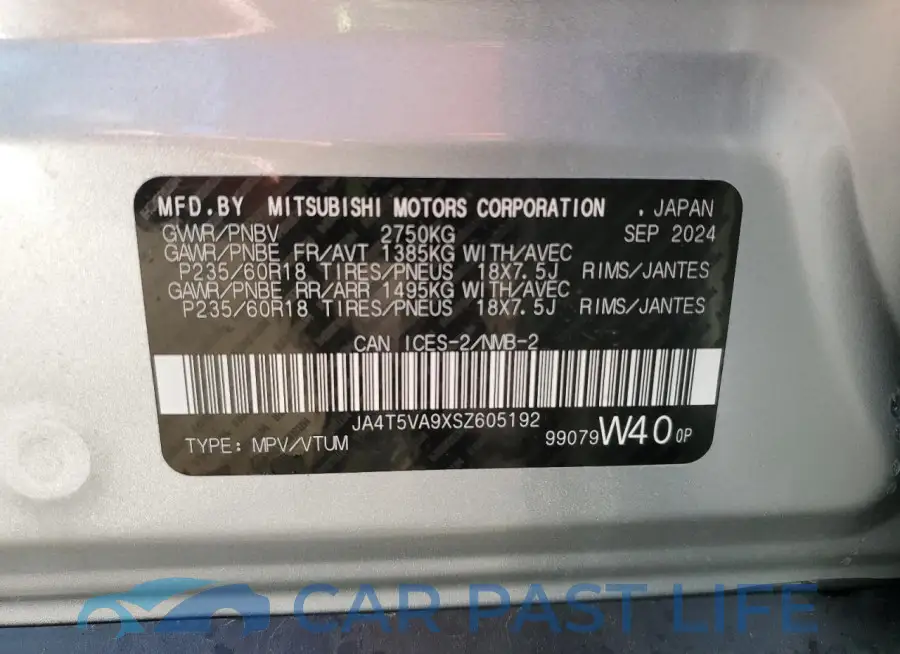 JA4T5VA9XSZ605192# 13