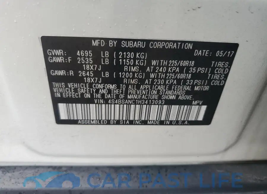 4S4BSANC1H3413093# 13
