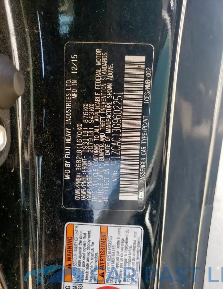 JF1ZCAC13G9602251# 13