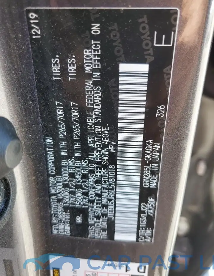 JTEBU5JR6L5781018# 13