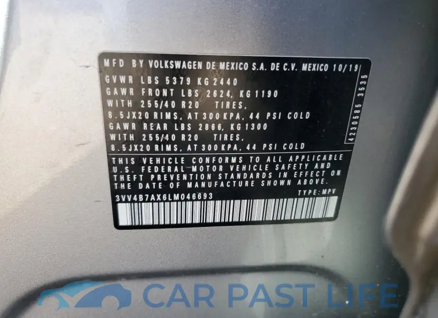 3VV4B7AX6LM046693# 14