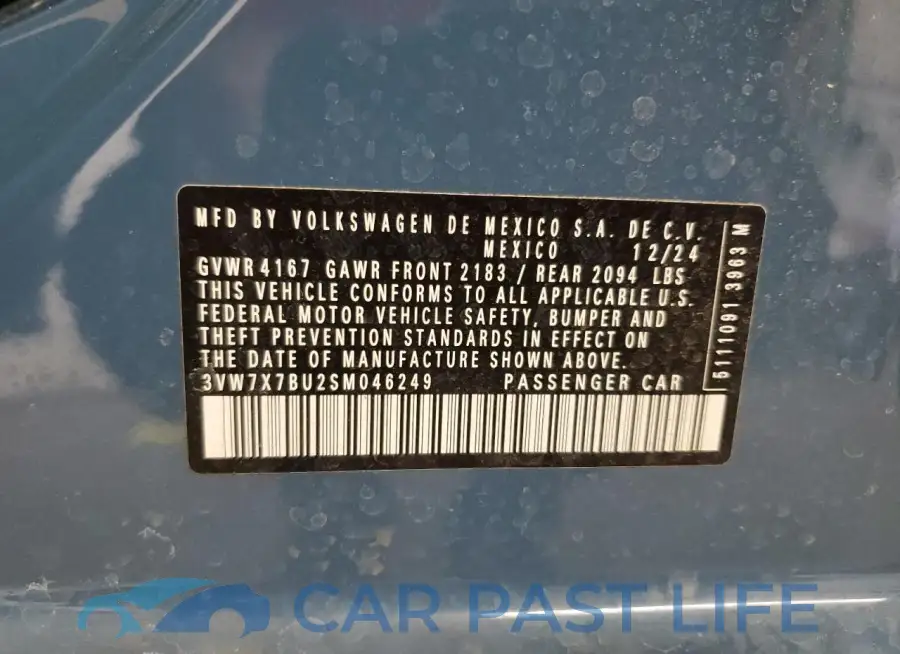 3VW7X7BU2SM046249# 12