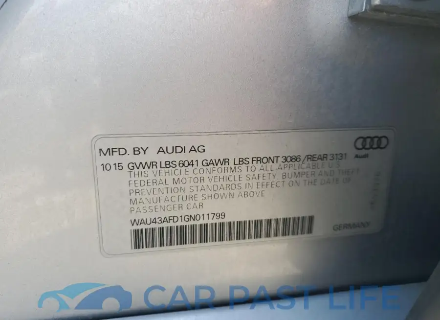 WAU43AFD1GN011799# 12