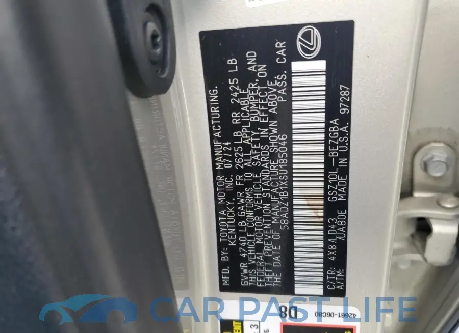 58ADZ1B1XSU185046# 12