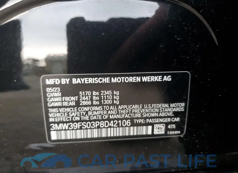 3MW39FS03P8D42106# 12