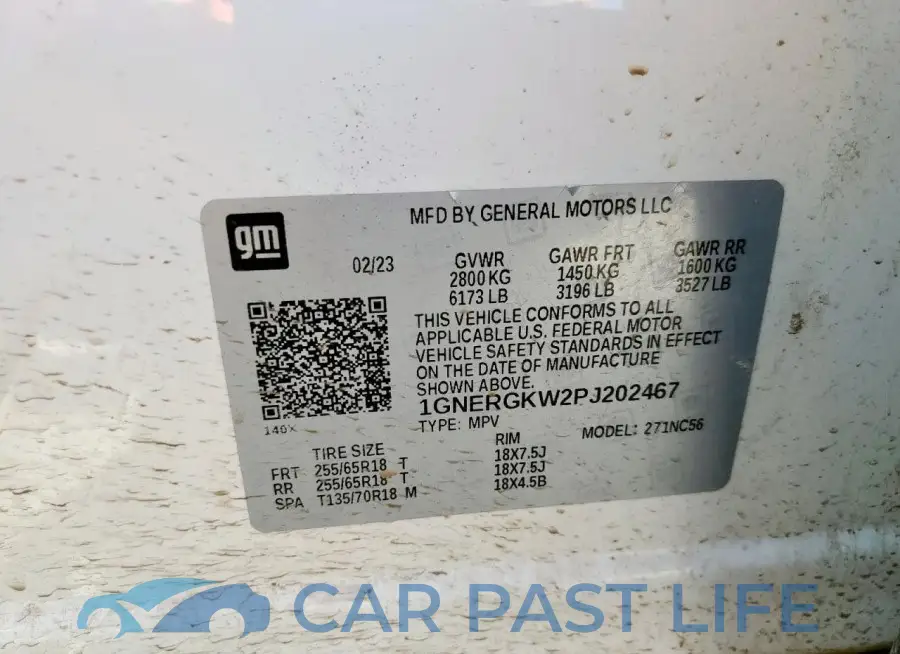 1GNERGKW2PJ202467# 13